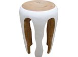 Tavolino Casa Padrino Bianco / Colori Naturali 40 X H. 54,5 Cm - Mobili Soggiorno