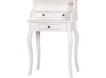 Casa Padrino Segreteria In Stile Country Bianco 65 X 40 X H. 103 Cm - Mobili Da Ufficio In Stile Country