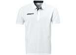 Uhlsport Football Essential Prime Polo Shirt Bambini Polo Bianca Nera Taglia 152
