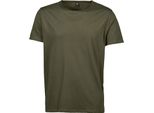 Tee Jays 5060 | Maglietta Da Uomo Con Bordo Grezzo / 100% Cotone Pettinato Ring-Spun - Colore: Olive - Taglia: 3XL