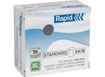 Graffette Rapid 24859800, 24/6, Zincate, 50.000 Pezzi