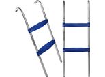 Deuba Scaletta Per Trampolino Da Giardino 90 Cm 2 Gradini Resistente Ai Raggi Uv Scala Di Accesso Per Tappeto Elastico