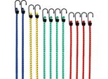 Deuba Set 12 Corde Elastiche Funi Valigia Expander 4 Lunghezze 30-95Cm Ganci Cinghie Di Tensione