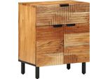 Vidaxl Comodino Marrone 50 X 33 X 60 Cm In Legno Massiccio Di Acacia