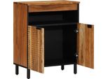Vidaxl Credenza Con Ripiano Naturale 60 X 33,5 X 75 Cm In Legno Massiccio Di Acacia