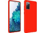 Custodia Semirigida In Silicone Per Samsung Galaxy S20 Fe, Soft Touch - Rosso