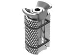 Ergotec 05640001 Vite Ad Artiglio Ergotec Integraperformance 28,6 Mm, Per Il Passaggio Dei Cavi, Alluminio/Acciaio Inox, Argento