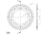 Supersprox Stealth-Kettenrad 525 - 41Z (Oro) RST-1792:41-GLD|ID 120,0 Lk 140,0 5-Loch