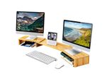 Fleau Home Supporto Regolabile Per Monitor - Alzata Per Monitor Supporto Per Laptop Organizzatore Ergonomico Per Scrivania - Supporto Per Due Monitor