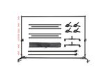 Supporto Per Sfondo Fotografico, Regolabile In Altezza E Larghezza, Struttura In Metallo Resistente, Semplice Supporto Per Sfondo, 200X300Cm