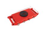 Carrello Portamacchine Per Impieghi Gravosi, Portata 12T, Rotazione A 360° , 12T Rosso