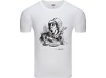 Diarbo T-Shirt Da Uomo Con Stampa Alice Nel Paese Delle Meraviglie Cappellaio Matto Bianco Taglia Xl