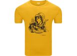 T-Shirt Da Uomo Diarbo Con Stampa Alice Nel Paese Delle Meraviglie Cappellaio Matto Giallo Taglia Xxl