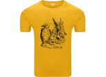 Diarbo T-Shirt Uomo Con Stampa Alice Nel Paese Delle Meraviglie Alice Che Cammina Giallo Taglia Xl