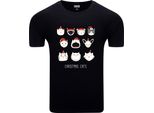 Diarbo T-Shirt Uomo Natale Regalo Di Natale Gatti Di Natale Nero Taglia L