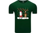 Diarbo T-Shirt Uomo Natale Regalo Di Natale Squadra Di Ballo Verde Scuro Taglia Xxl