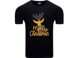Diarbo T-Shirt Uomo Natale Regalo Natale Cervo Nero Taglia L