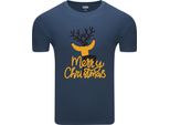 Diarbo T-Shirt Uomo Natale Regalo Di Natale Cervo Blu Scuro Taglia Xxl