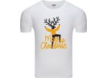 Diarbo T-Shirt Uomo Natale Regalo Natale Cervo Bianco Taglia Xs