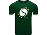 Diarbo T-Shirt Da Uomo Con Stampa Classica Api Accoglienti Verde Scuro Taglia S
