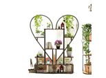 Supporto Per Piante A Forma Di Mezzo Cuore, Design A 6 Livelli, Espositore Multifunzionale, Nero, S