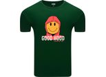 Diarbo T-Shirt Da Uomo Con Stampa Classica Felpa Con Cappuccio Verde Scuro Taglia Xl