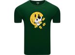 Diarbo T-Shirt Da Uomo Con Stampa Classica Puzzle Emoji Dimagrante Verde Scuro Taglia L