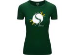 Diarbo T-Shirt Da Donna Con Stampa Classica Api Accoglienti Verde Scuro Taglia S