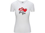 T-Shirt Da Donna Diarbo Con Stampa Classica Ich Liebe Dich Bianca Taglia Xxl
