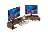 Fleau Home Supporto Per Monitor Regolabile - Supporto Per Laptop - Organizzatore Da Scrivania Ergonomico - Supporto Per Monitor Doppio Con Cassetto - Supporto - Legno