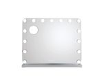 Specchio Per Il Trucco Con Illuminazione - Per La Toilette - 15 Lampade Led Dimmerabili - 3 Colori Di Luce - Quadrato - Bianco