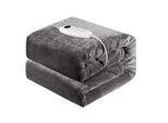 Coperta Elettrica 180X130 Cm - Verde Scuro - 1 Persona - Flanella - 6 Impostazioni Di Calore - Lavabile