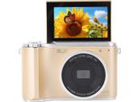 4K Digitalkamera mit 3 Zoll Flip Screen 64MP HD 16X Digitalzoom Autofokus Digitalkamera mit Weitwinkelobjektiv für Fotografie Gold