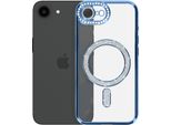 Avizar, Custodia Diamond Per Iphone 16E Magsafe Con Bordo Strass, Blu