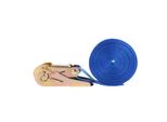 Cinghie Di Fissaggio - Cinghie Di Fissaggio A Cricchetto In Un Unico Pezzo - 6 M X 25 Mm - Blu - 10 Pezzi - Fissaggio Forte Per Un Trasporto Sicuro