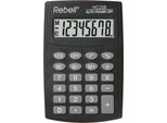 Calcolatrice Tascabile Rebell RE-HC208 Bx - Funzionamento A Batteria, 8 Cifre, Display Lcd, Nero