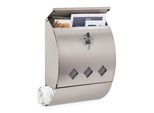 Relaxdays Cassetta Postale In Acciaio Inox Con Scomparto Per Giornali