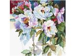Luca-S Set Per Punto Croce "Rose Bianche"", Schema Contato, 32X32Cm"