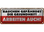 Vianmo Insegna Di Latta 10X27 Cm Rauchen GefäHrdet Gesundheit