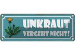 Vianmo Insegna Di Latta 10X27 Cm Unkraut Vergeht Nicht Garten