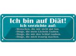 Vianmo Insegna Di Latta 10X27 Cm Ich Bin Auf DiäT Verzichte Auf