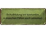 Vianmo Insegna Di Latta 10X27 Cm Schulbildung Kostenlos Umsonst