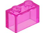 Mattoncini Lego® 1X2 3065 - 1 Pezzo Rosa Scuro Trasparente