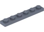 Piastra Lego® 1X6 3666 - 250 Pezzi Grigio Scuro