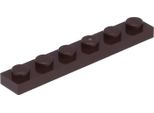 Piastra Lego® 1X6 3666 - 1 Pezzo Marrone Scuro
