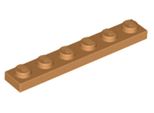 Piastra Lego® 1X6 3666 - 250 Pezzi Torrone Medio