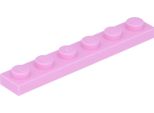 Piastra Lego® 1X6 3666 - 50 Pezzi Rosa Chiaro