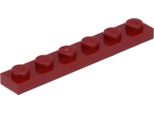 Piastra Lego® 1X6 3666 - 1 Pezzo Rosso Scuro