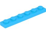 Piastra Lego® 1X6 3666 - 100 Pezzi Azzurro Medio