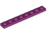 Piastra Lego® 1X8 3460 - 1 Pezzo Magenta